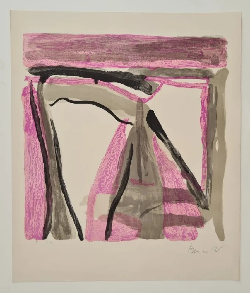 Lithograph Van Velde - Sans titre