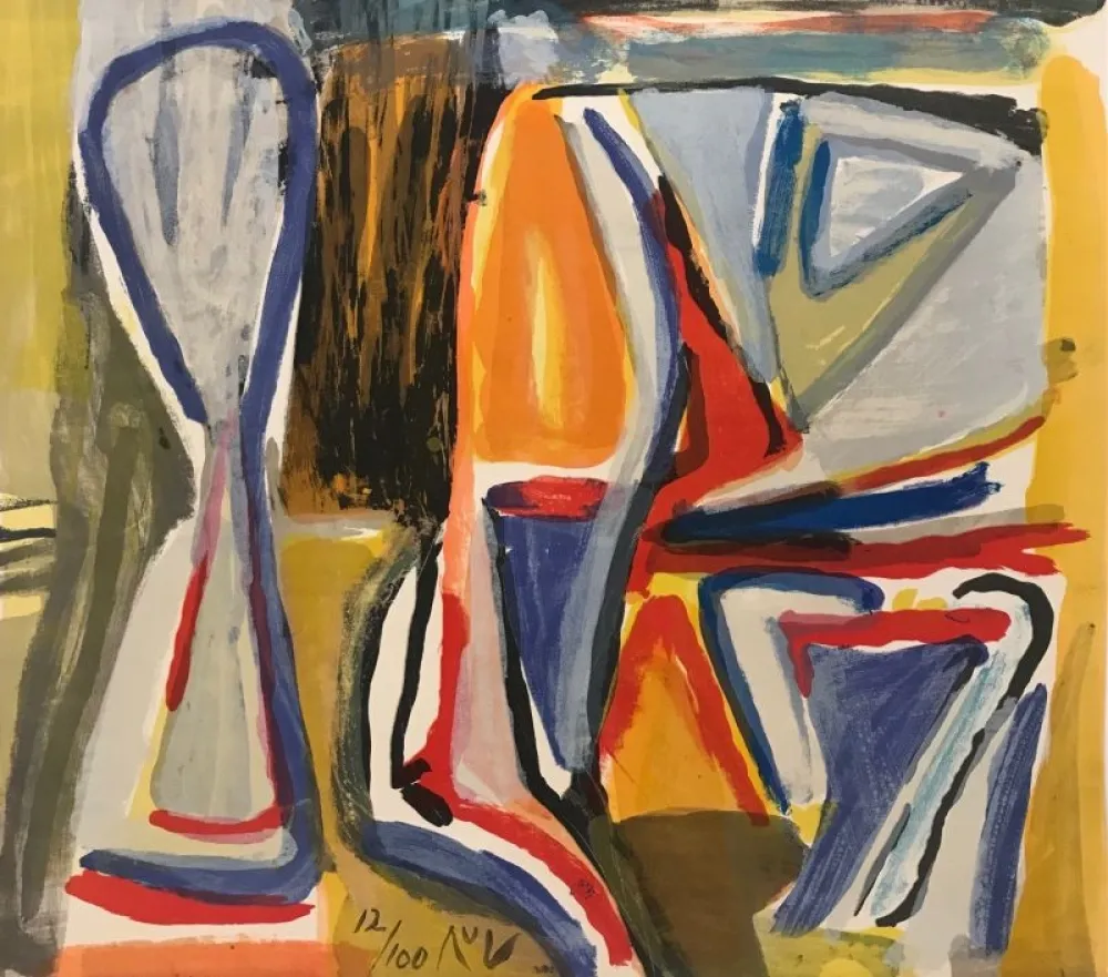 Lithograph Van Velde - Sans titre