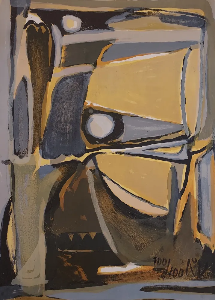 Lithograph Van Velde - Sans titre