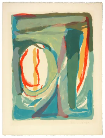 Lithograph Van Velde - Sans Titre