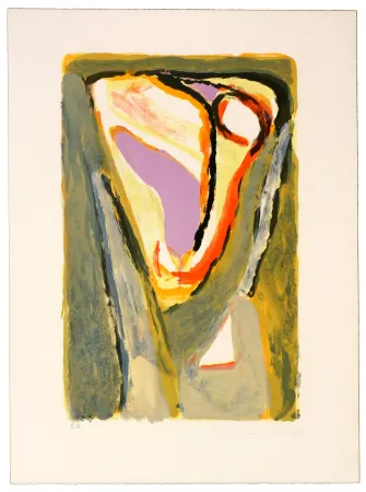 Lithograph Van Velde - Sans Titre