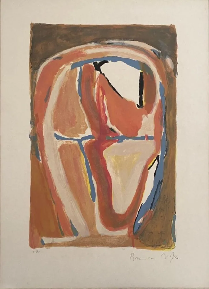 Lithograph Van Velde - Sans Titre 