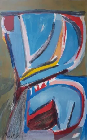 Lithograph Van Velde - Sans titre 