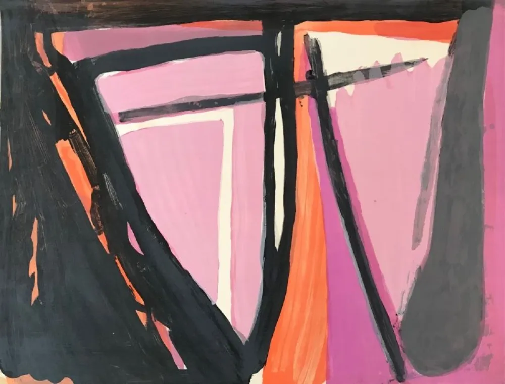 Lithograph Van Velde - Sans titre 