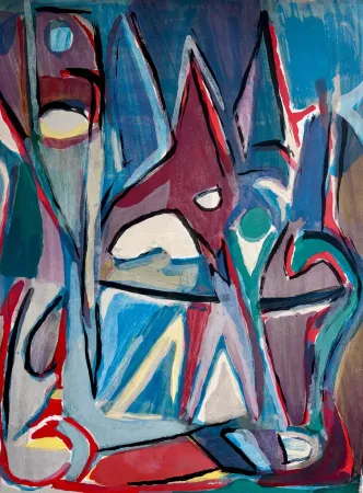 Lithograph Van Velde - Sans titre 