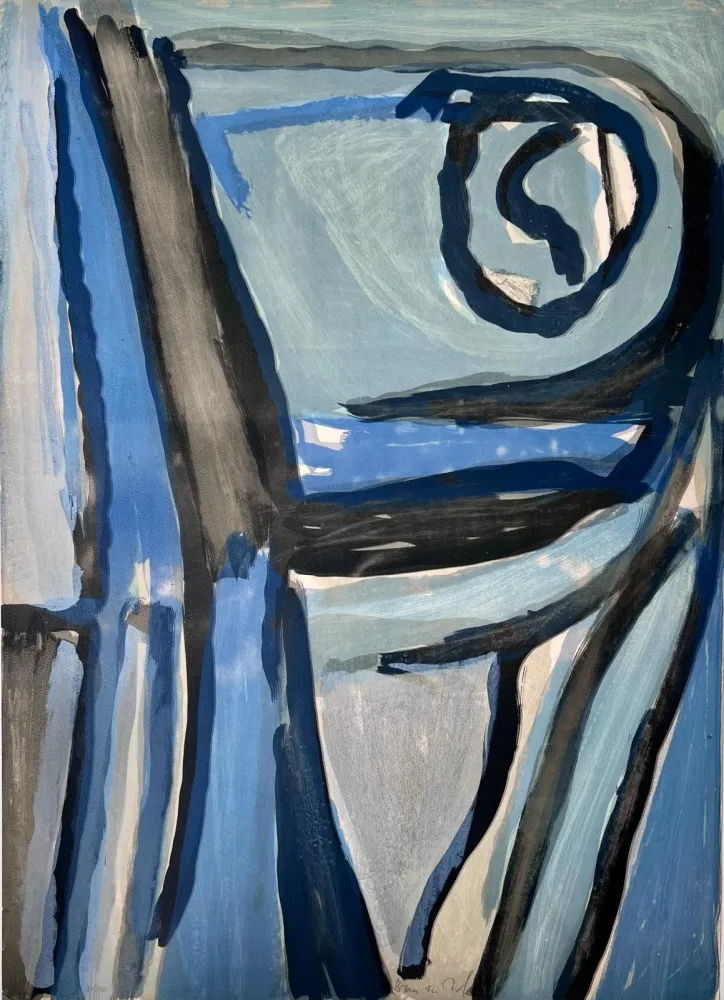 Lithograph Van Velde - Sans titre