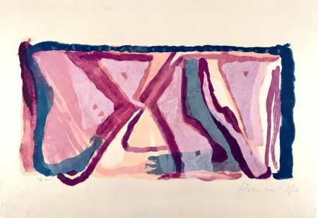 Lithograph Van Velde - Sans titre 