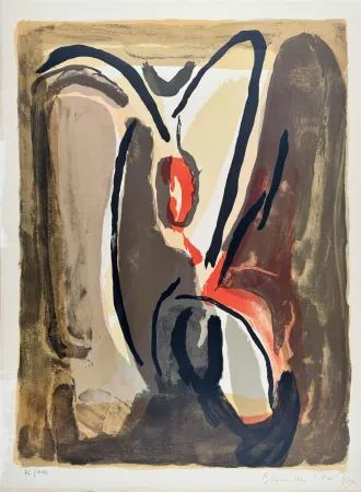 Lithograph Van Velde -  Sans titre 