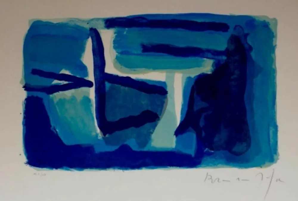 Lithograph Van Velde - Sans titre