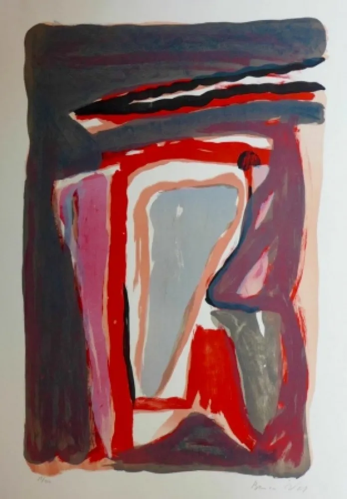 Lithograph Van Velde - Sans titre