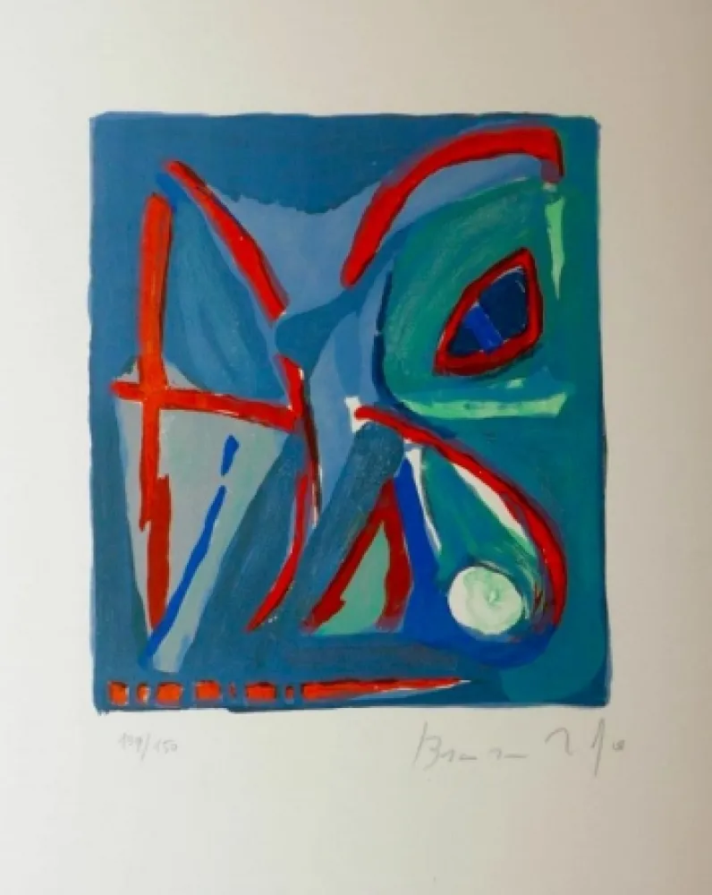 Lithograph Van Velde - Sans titre