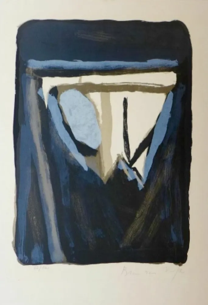 Lithograph Van Velde - Sans titre