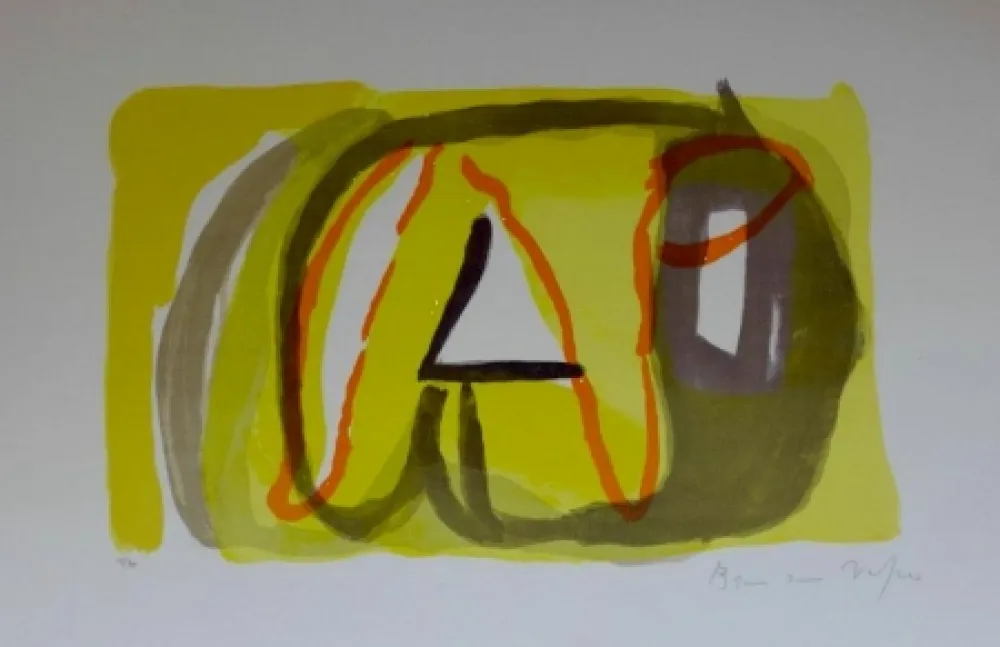 Lithograph Van Velde - Sans titre