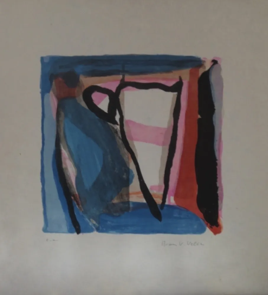 Lithograph Van Velde - Sans titre