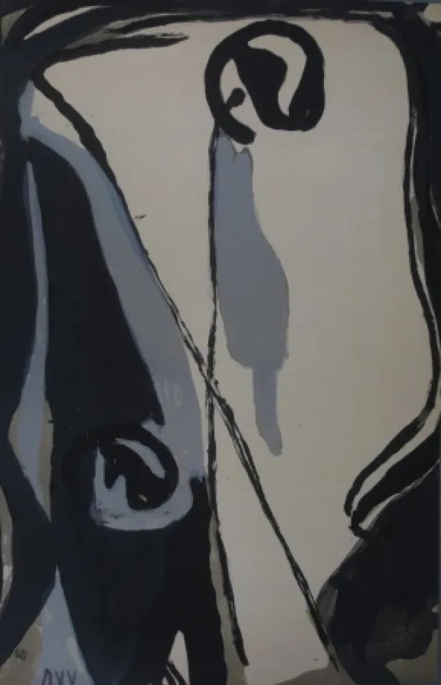 Lithograph Van Velde - Sans titre