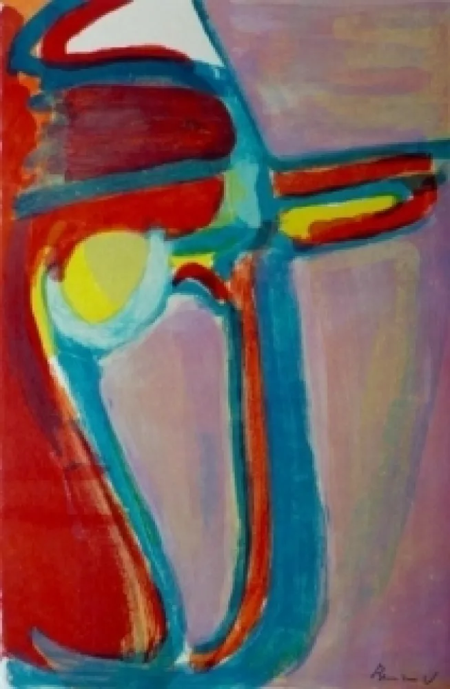 Lithograph Van Velde - Sans titre