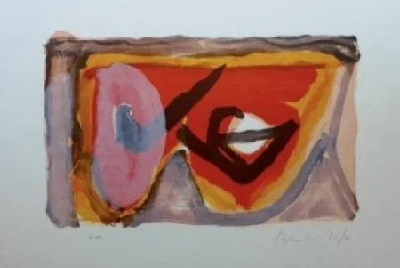 Lithograph Van Velde - Sans titre