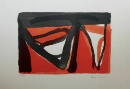 Lithograph Van Velde - Sans titre