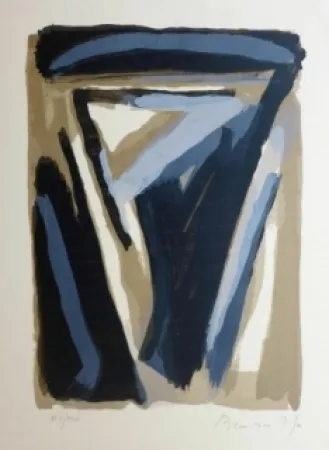 Lithograph Van Velde - Sans titre