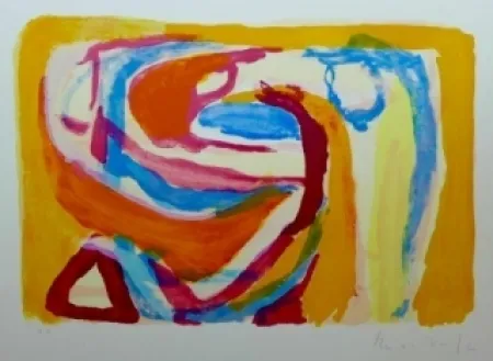 Lithograph Van Velde - Sans titre