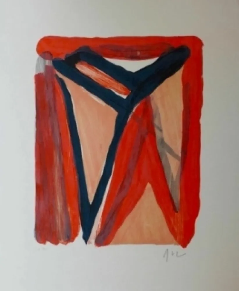 Lithograph Van Velde - Sans titre