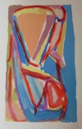 Lithograph Van Velde - Sans titre