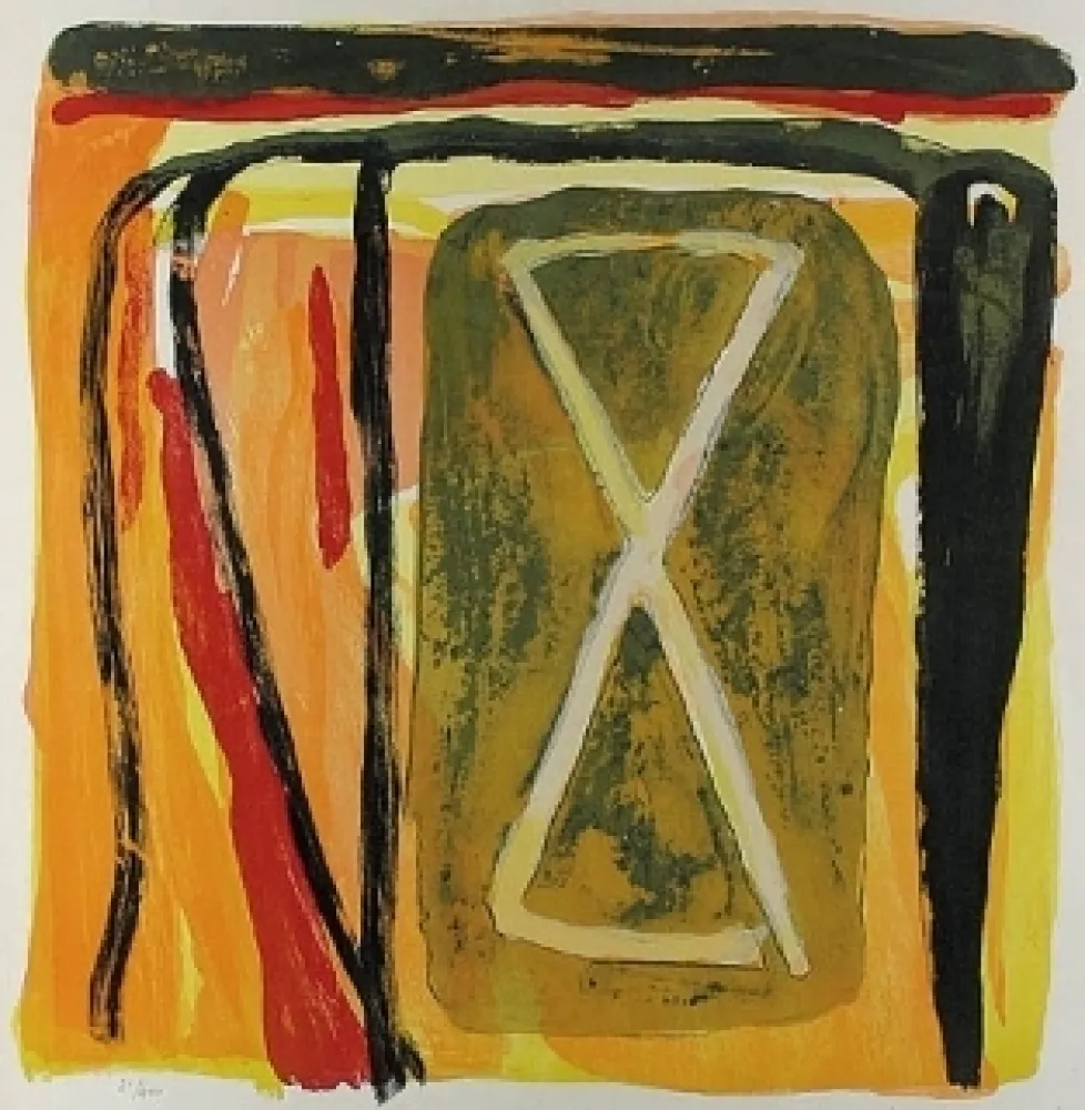 Lithograph Van Velde - Sans titre