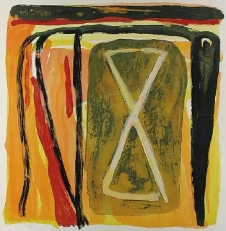 Lithograph Van Velde - Sans titre