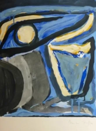 Lithograph Van Velde - Sans titre