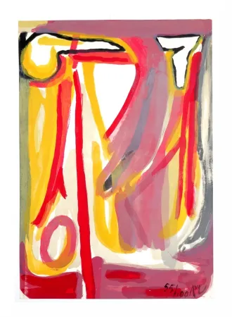 Lithograph Van Velde - Sans titre