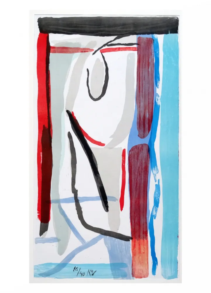 Lithograph Van Velde - Sans titre