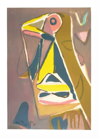 Lithograph Van Velde - Sans titre