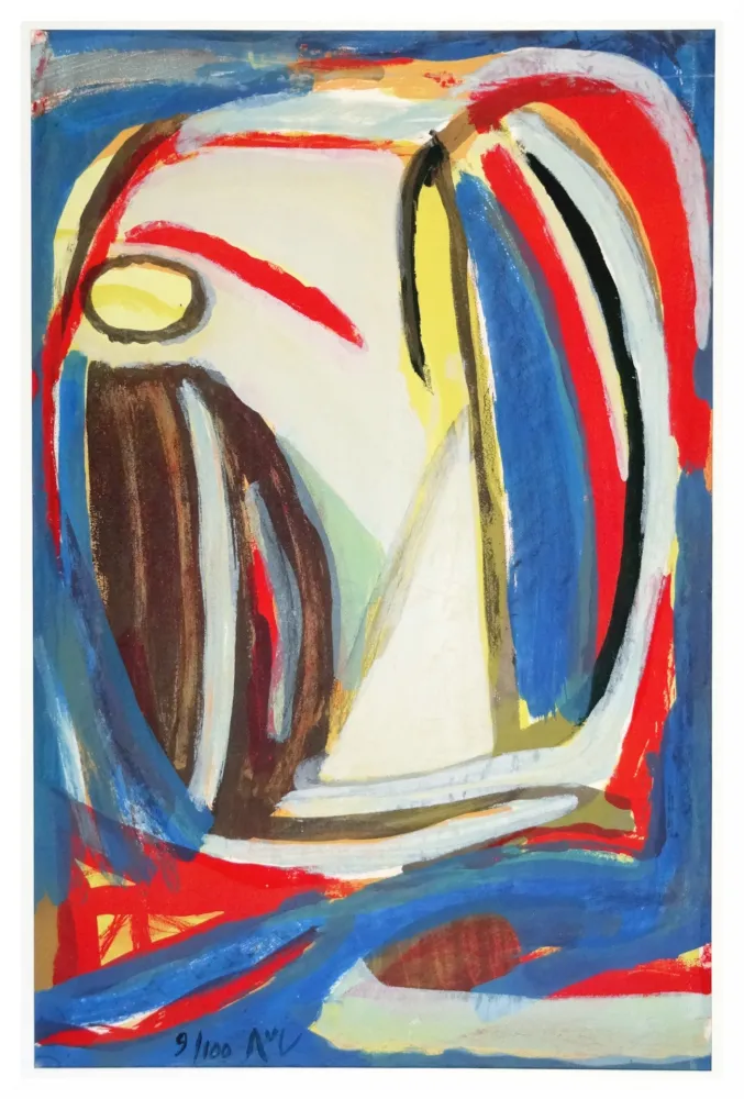 Lithograph Van Velde - Sans titre