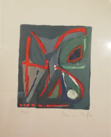 Lithograph Van Velde - Sans titre