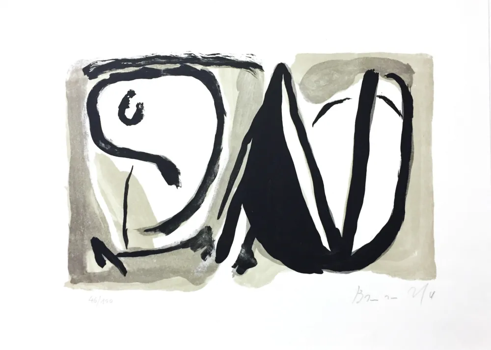 Lithograph Van Velde - Sans titre