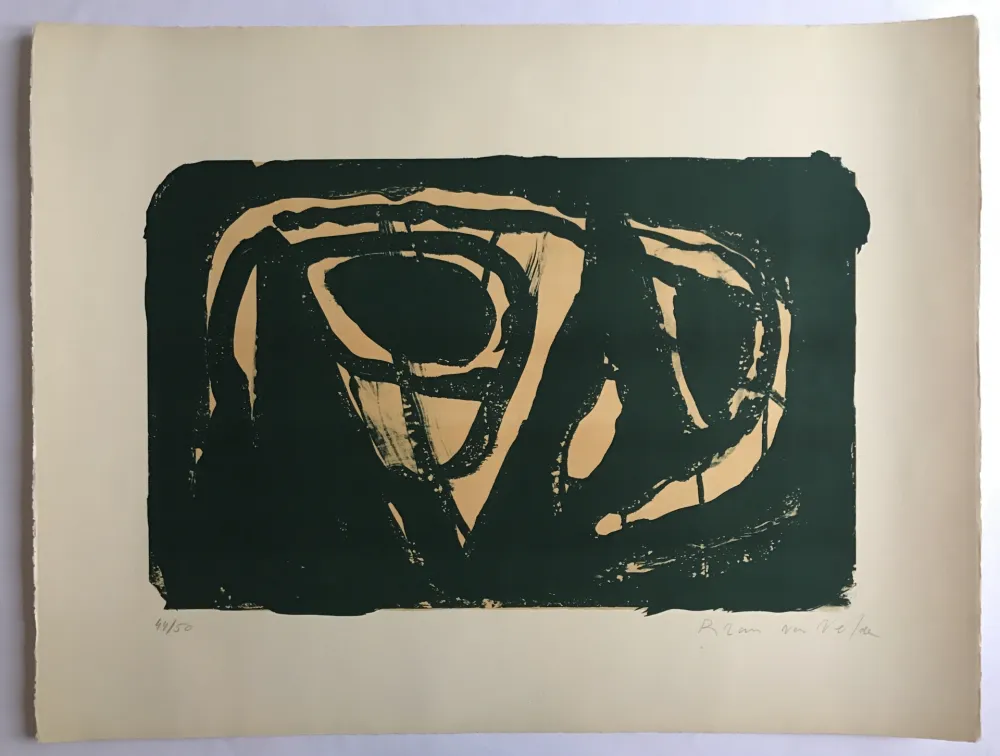 Lithograph Van Velde - Sans titre (MP 023)