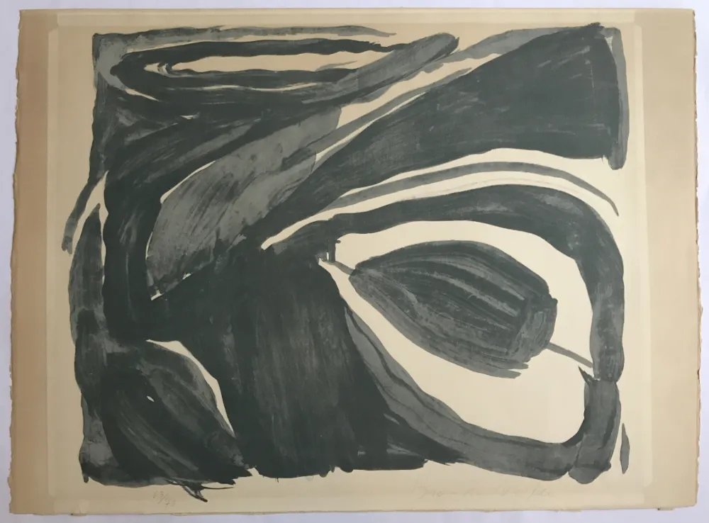 Lithograph Van Velde - Sans titre (MP 042)