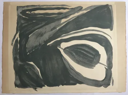 Lithograph Van Velde - Sans titre (MP 042)