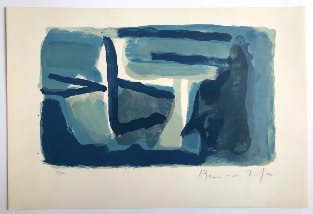 Lithograph Van Velde - Sans titre (MP 127)