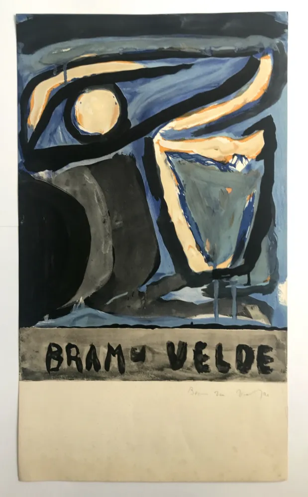 Lithograph Van Velde - Sans titre (MP 65)