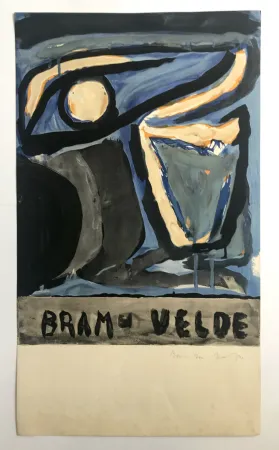 Lithograph Van Velde - Sans titre (MP 65)