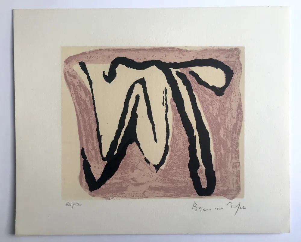 Lithograph Van Velde - Sans titre (MP 83)