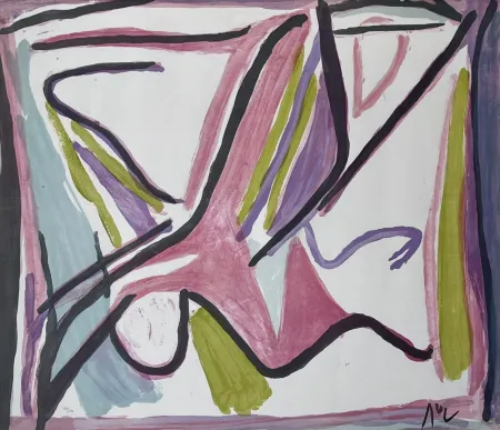 Lithograph Van Velde - Séparation