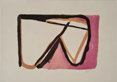 Lithograph Van Velde - Victoire du blanc 