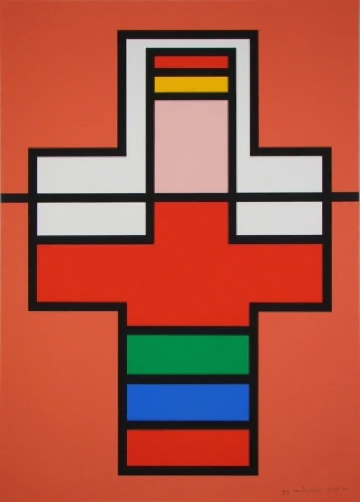 Screenprint Vandenbranden - Composition, 1988