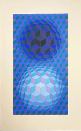 Screenprint Vasarely - Album Meta: Seven Plates 5