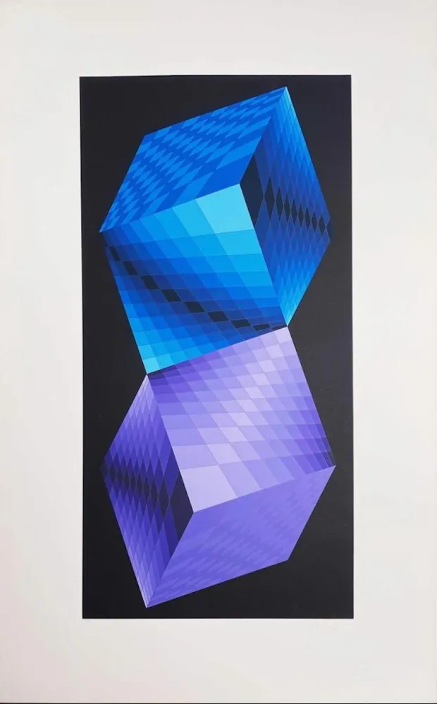 Screenprint Vasarely - Album Meta: Seven Plates 7