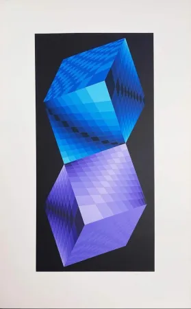 Screenprint Vasarely - Album Meta: Seven Plates 7