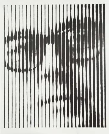 Screenprint Vasarely - Autoportrait