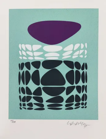 Screenprint Vasarely - Beltica